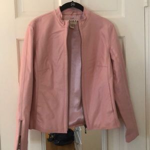 Pink “a.m.i.” LEATHER jacket